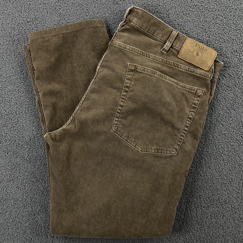 Polo Ralph Lauren Corduroy Pants Men FITS 38x28 READ Sullivan Slim Stretch Chino